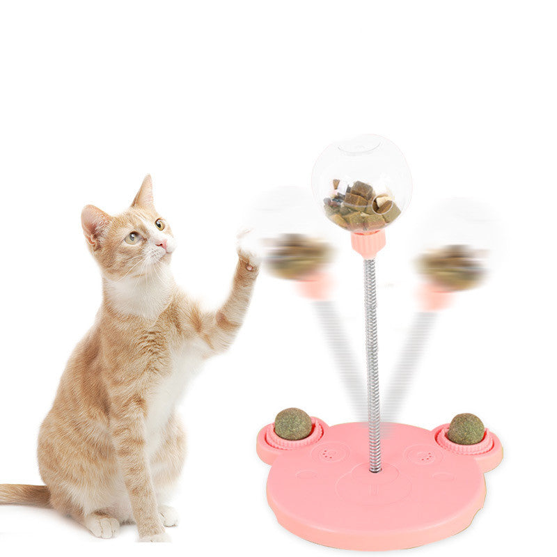 Pet Feeder Toy Pets Leaking Food Ball Self-Playing Dispenser Bowl