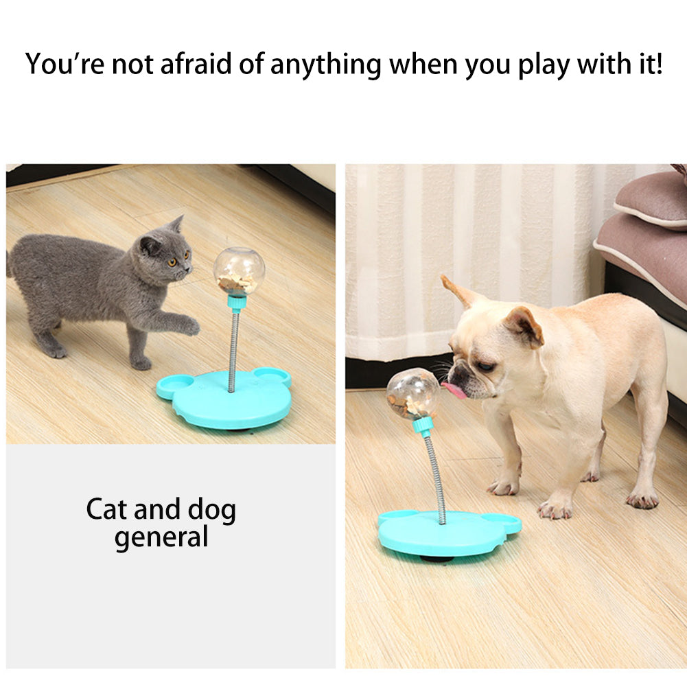 Pet Feeder Toy Pets Leaking Food Ball Self-Playing Dispenser Bowl