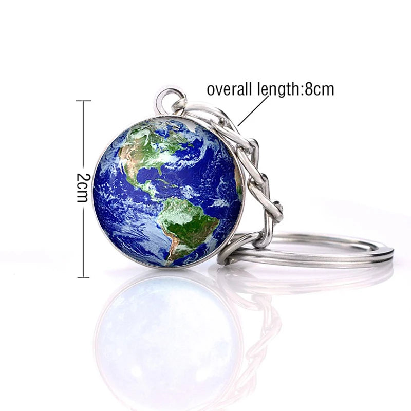 Vintage World Map Keychain Globe Earth Pendant Key Chain Americas Europe Australia Map Keychain Keyfob Christmas Gifts