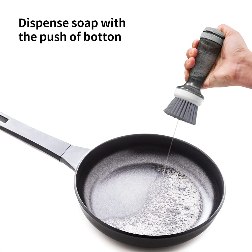 Pot Brush Dish Brush Dish Scrub Brush With Soap Dispenser For Dishes Kitchen