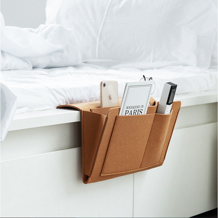 Bedside Storage Bag  Dormitory Bedside Remote Control Book Storage