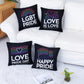 Rainbow love pattern pillowcase