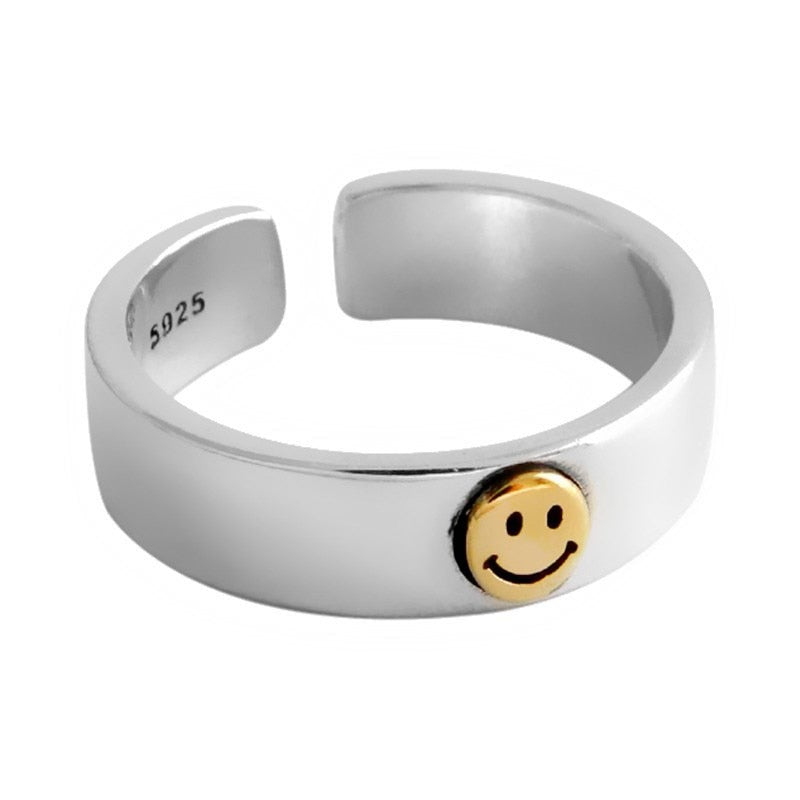 Retro Smile Face Ring Female Smile Ring