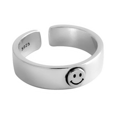 Retro Smile Face Ring Female Smile Ring