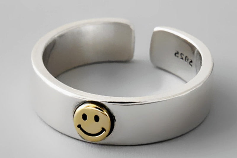 Retro Smile Face Ring Female Smile Ring