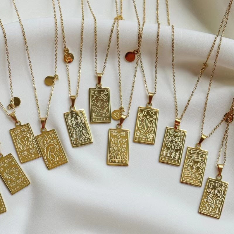 Zodiac Necklace For Women Vintage